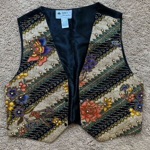 Bali Collection Multicolor Embroidered Vest